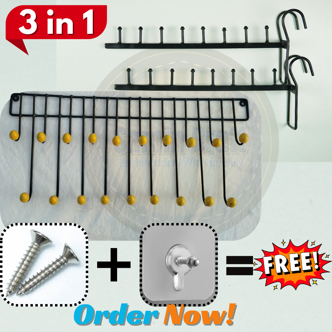 ২ পিচ গ্রিল হ্যাঙ্গার এবং ১ পিচ ডোর হ্যাঙ্গার{ফ্রি ডেলিভারি, অতিরিক্ত ৯০ টাকা ছাড়}